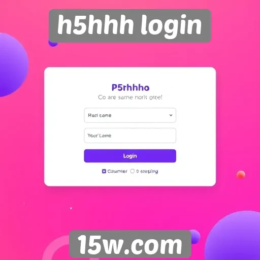 Interface do site h5hhh login é user friendly